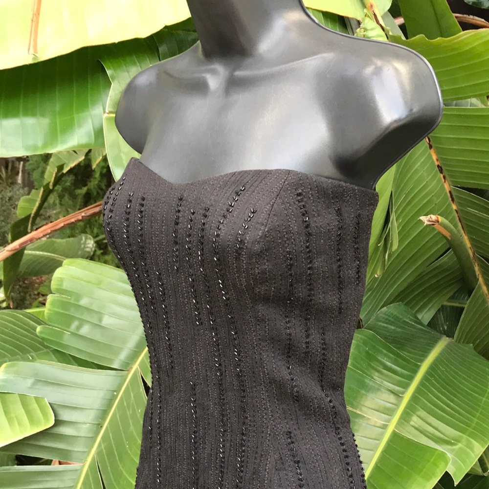Susie Chin beaded strapless Corset dress
